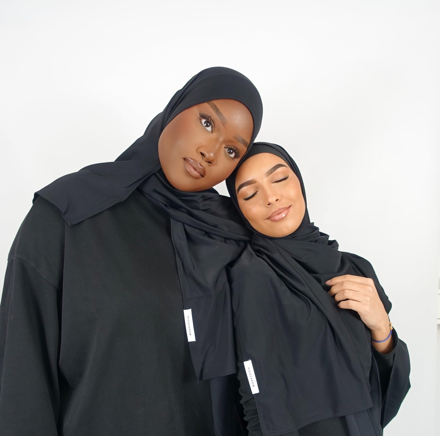 HIJAB JERSEY ÉLASTIQUE [NOIR]