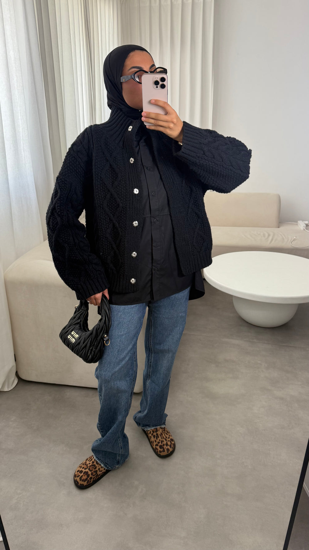 GILET TRESSÉ NOIR
