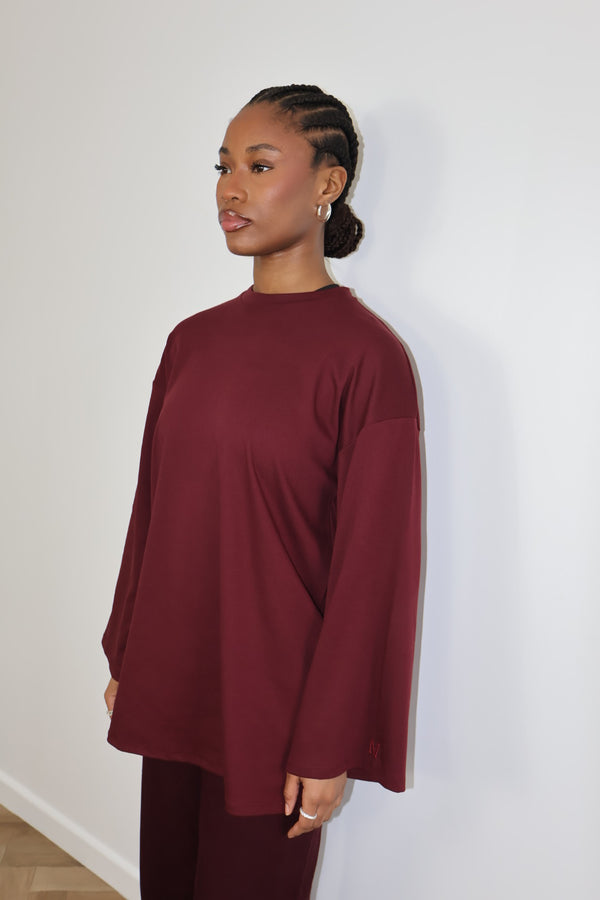 T-SHIRT ESSENTIAL [BORDEAUX]