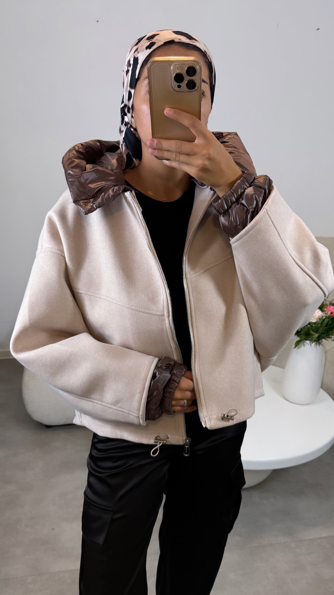 VESTE A CAPUCHE [BEIGE]