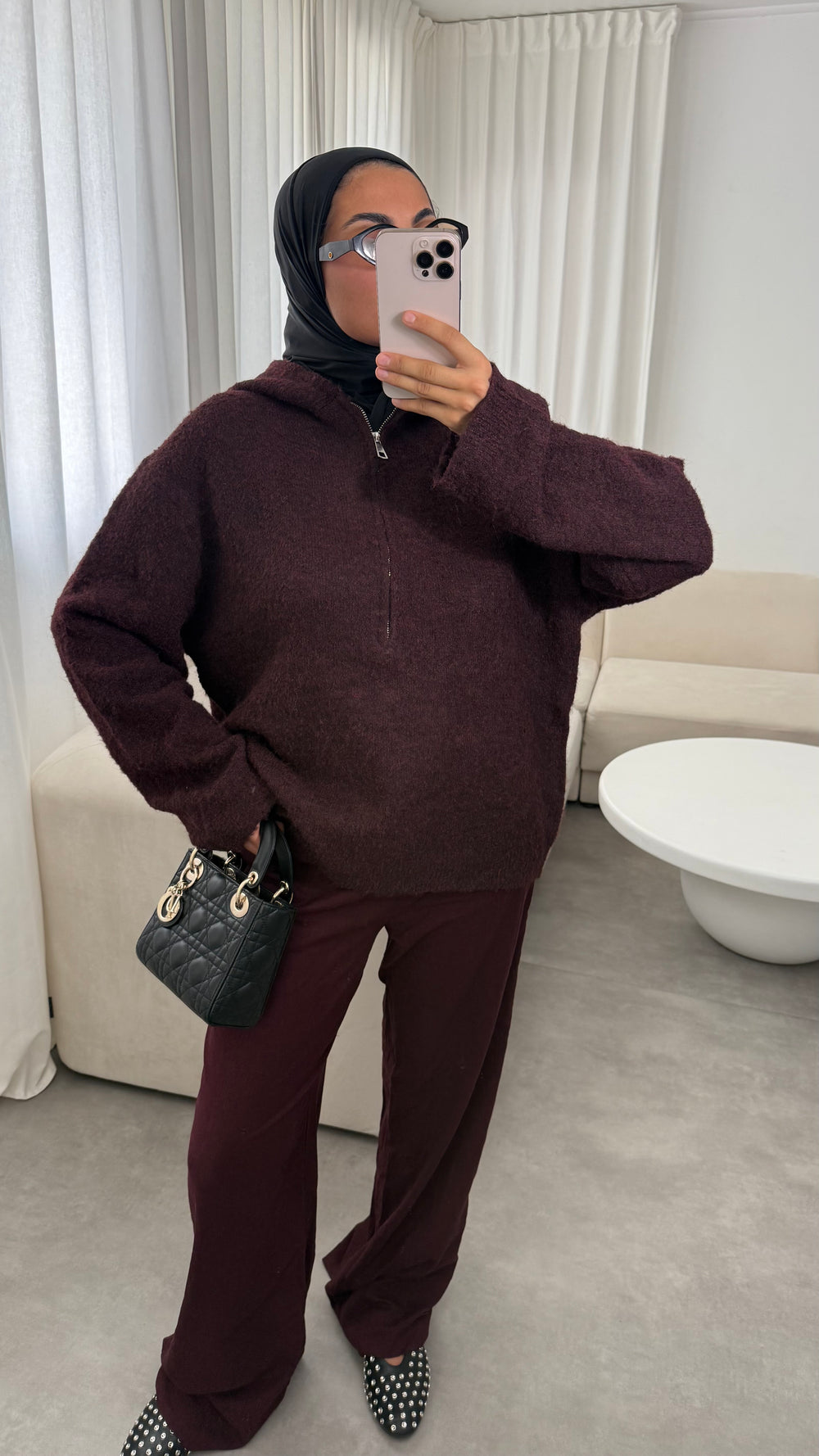 SWEAT MAILLE BURGUNDY