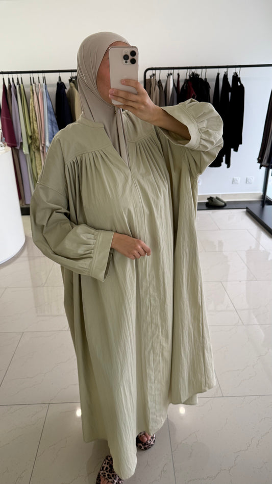 ROBE POPELINE [TILLEUL]