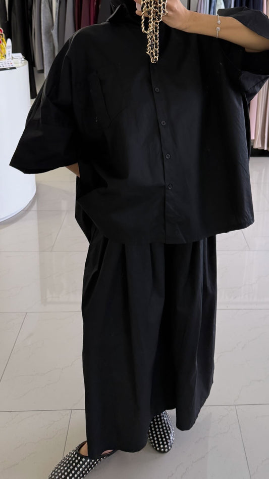 ENSEMBLE CHEMISE [BLACK]