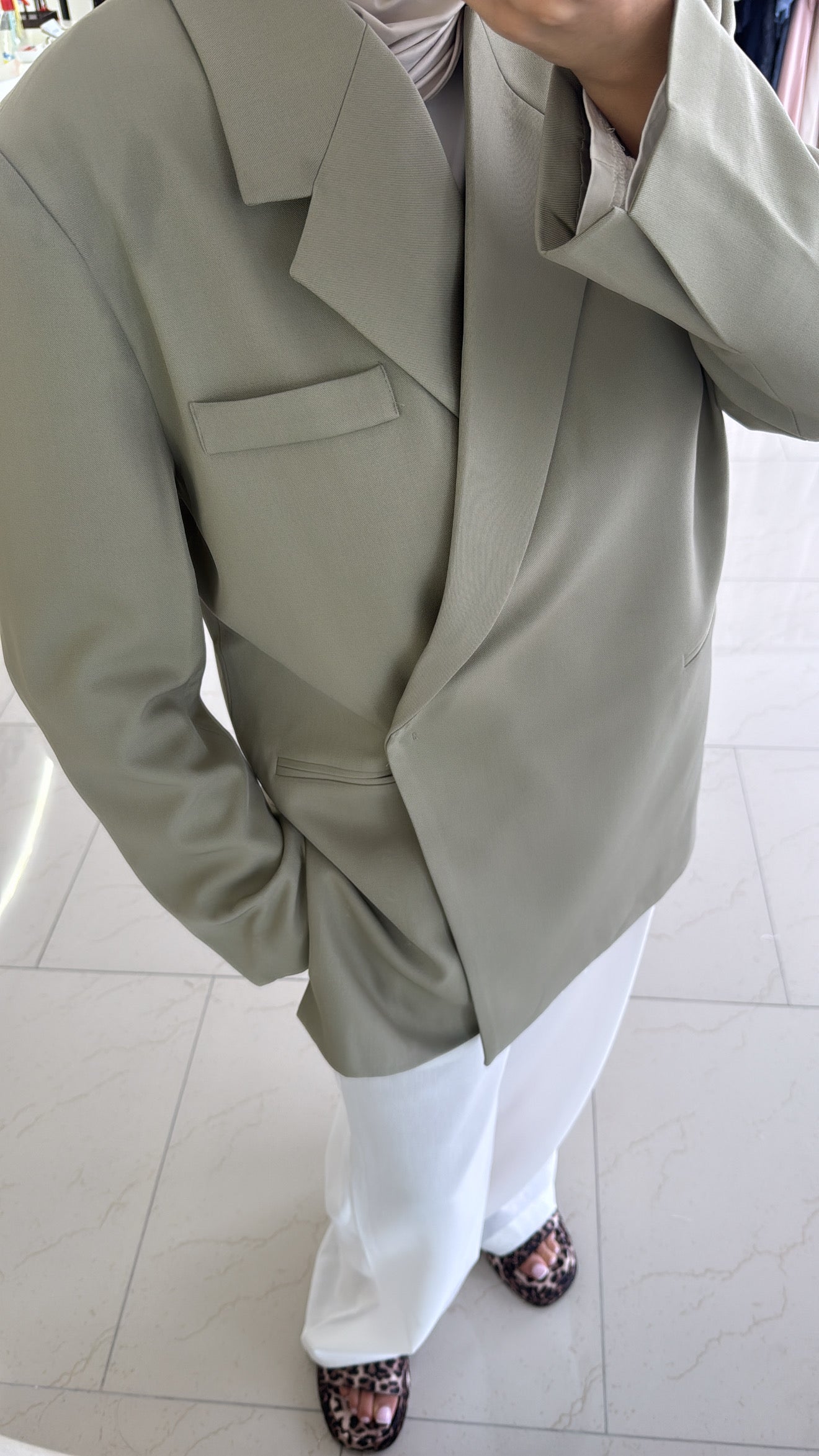 BLAZER CROISÉ [TILLEUL]