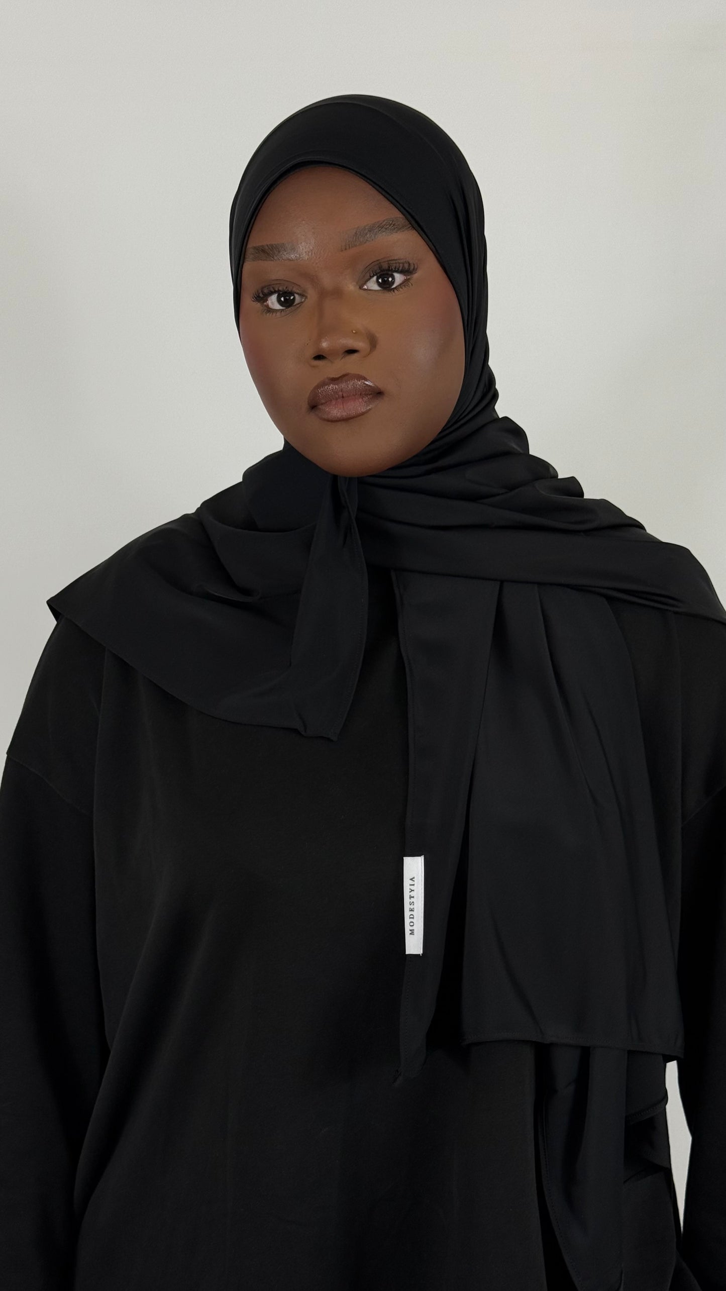 HIJAB JERSEY ÉLASTIQUE [NOIR]