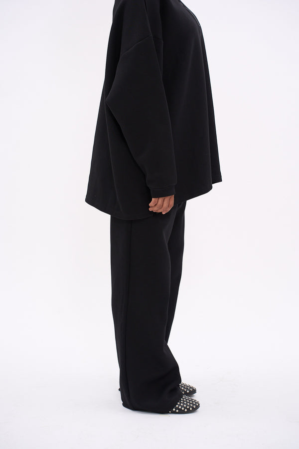 ENSEMBLE CASUAL ZIP [BLACK]