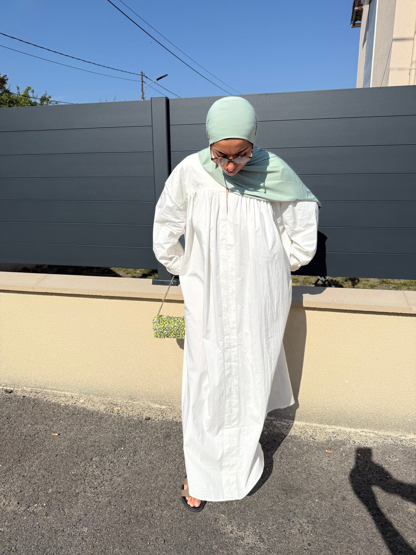 ROBE POPELINE [BLANC]