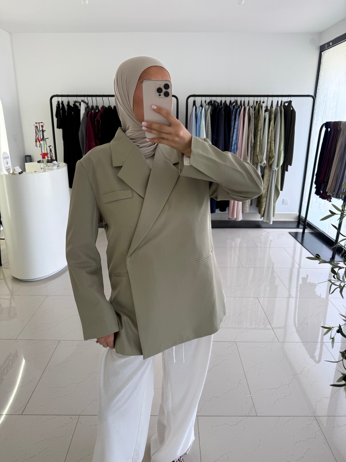 BLAZER CROISÉ [TILLEUL]