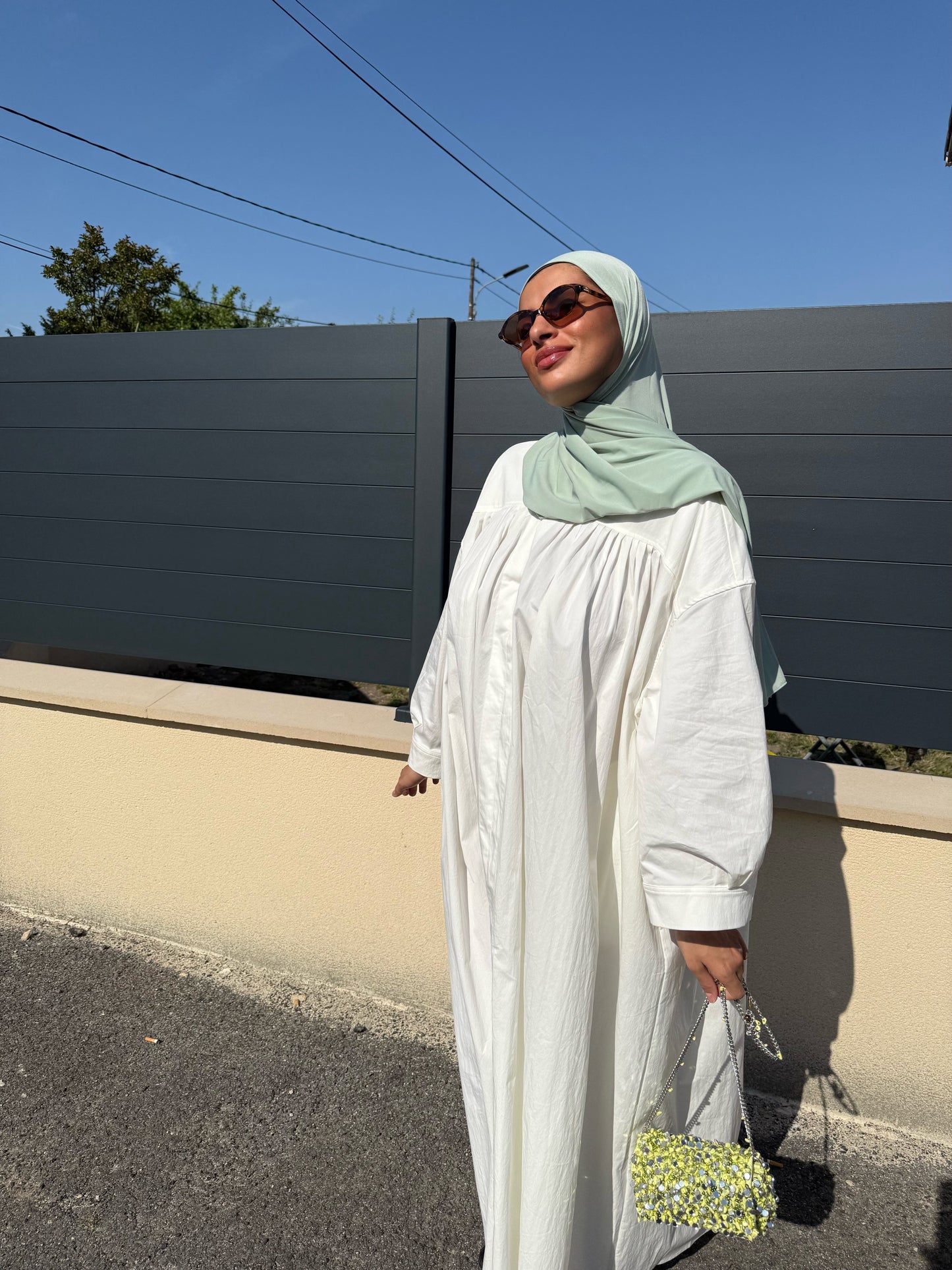 ROBE POPELINE [BLANC]