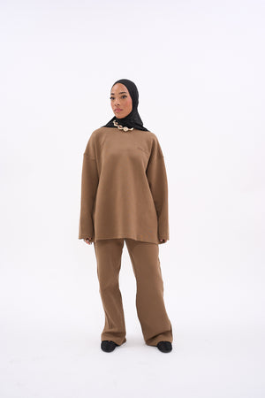 ENSEMBLE CASUAL SWEAT [MARRON]