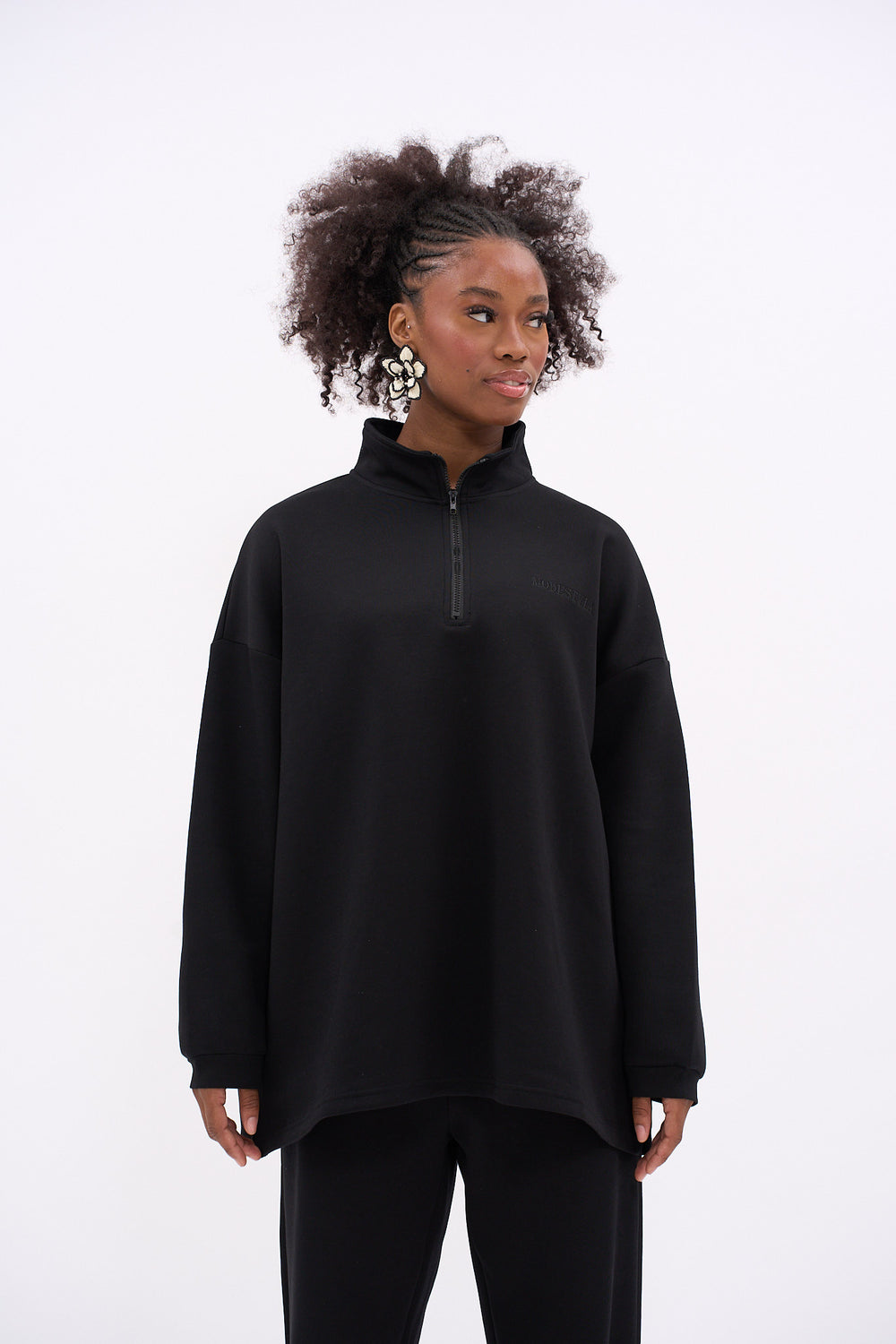 ENSEMBLE CASUAL ZIP [BLACK]