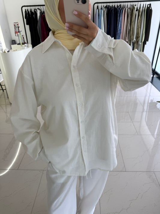 CHEMISE EN LIN [BLANC]
