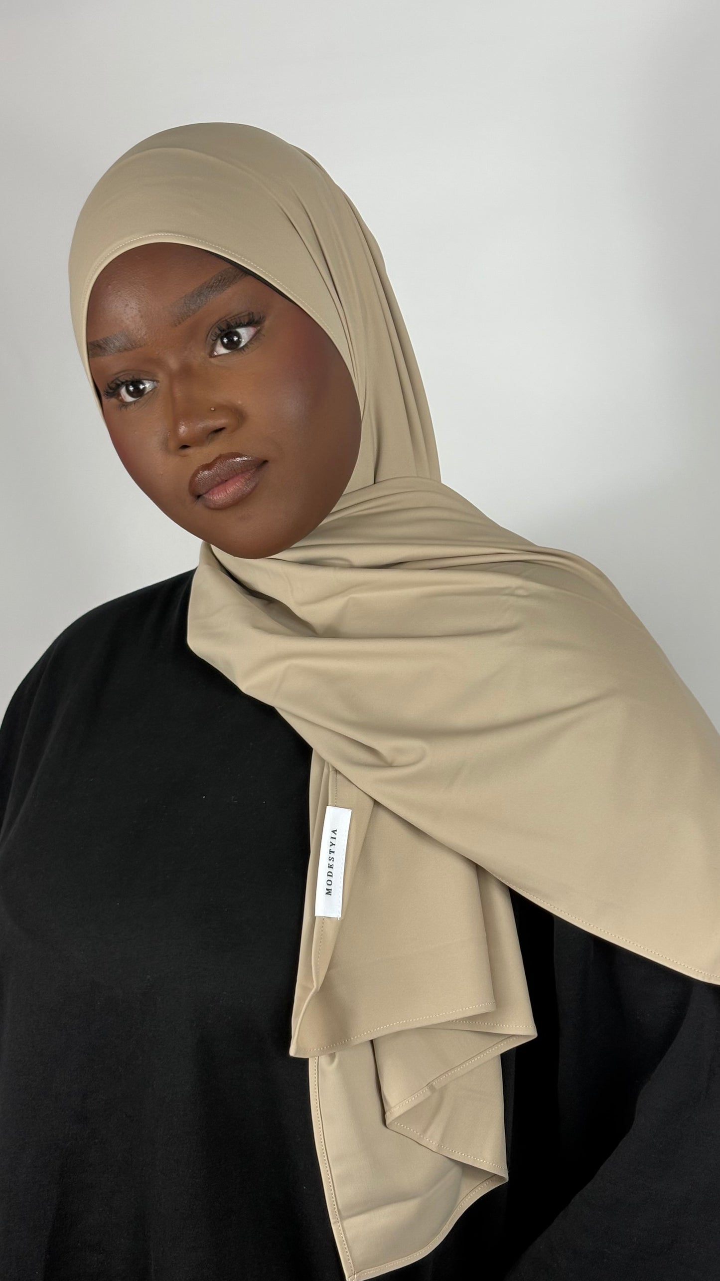 HIJAB JERSEY ÉLASTIQUE [BEIGE]