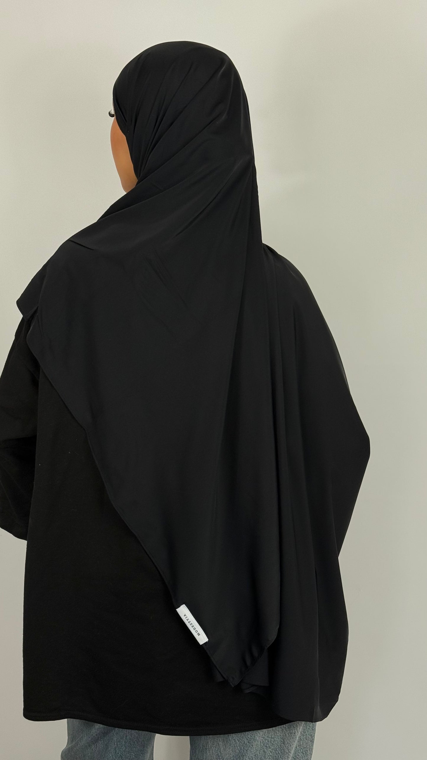 HIJAB JERSEY ÉLASTIQUE [NOIR]