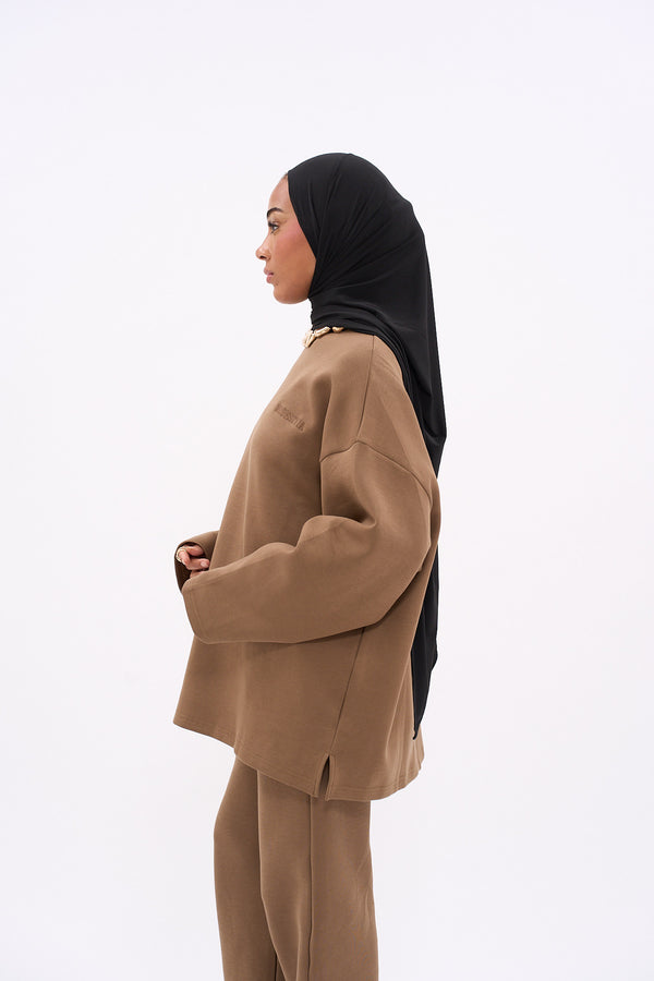 ENSEMBLE CASUAL SWEAT [MARRON]