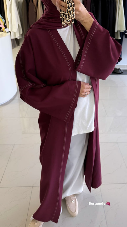 KIMONO SUR PIQURE [BURGUNDY]