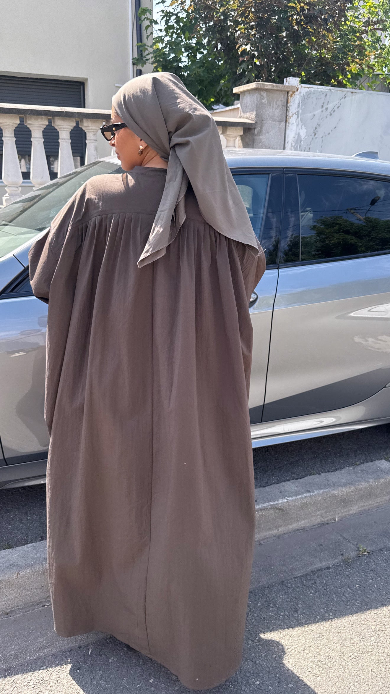 ROBE POPELINE [MARRON]