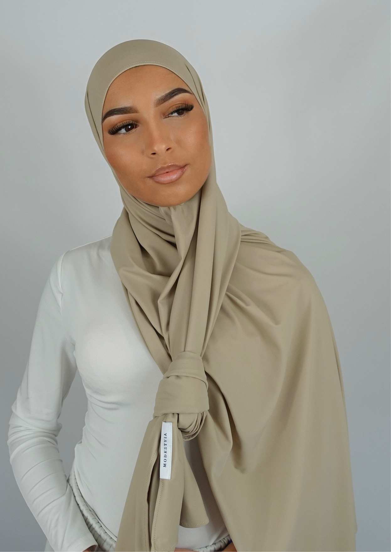 HIJAB JERSEY ÉLASTIQUE [BEIGE]