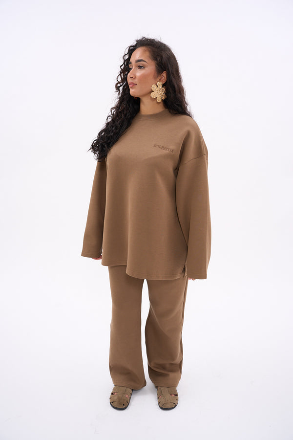 ENSEMBLE CASUAL SWEAT [MARRON]