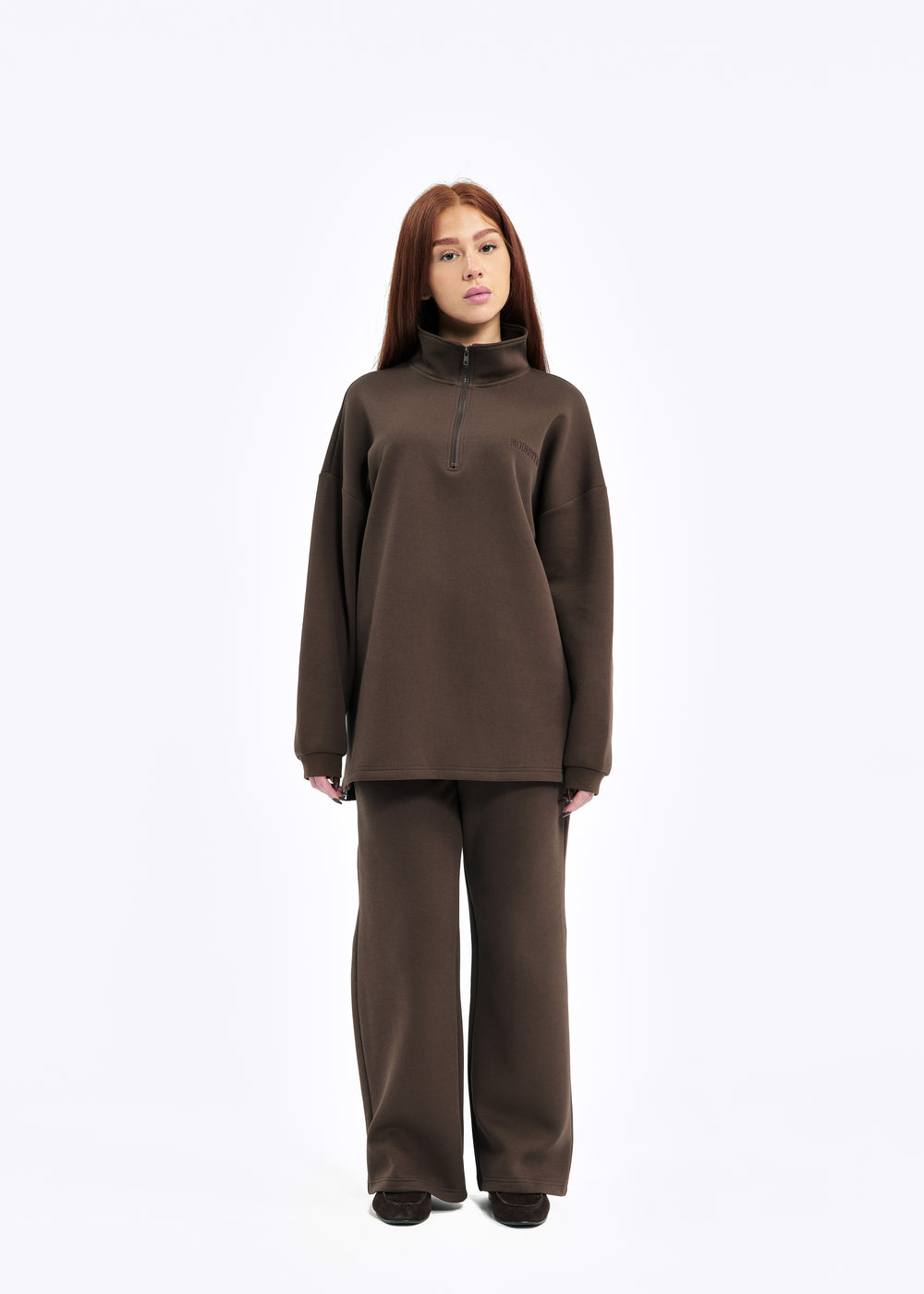 ENSEMBLE CASUAL ZIP [CHOCO]