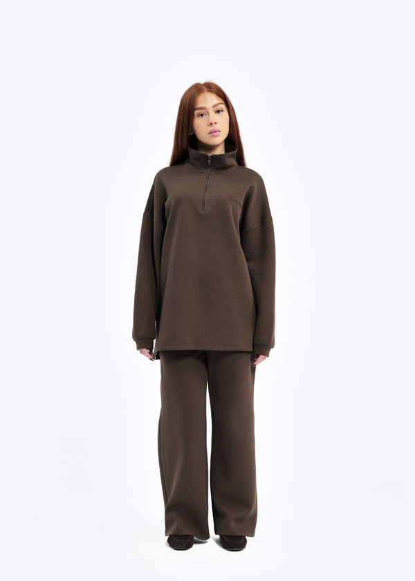 ENSEMBLE CASUAL ZIP [CHOCO]