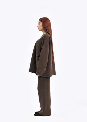 ENSEMBLE CASUAL SWEAT [CHOCO]