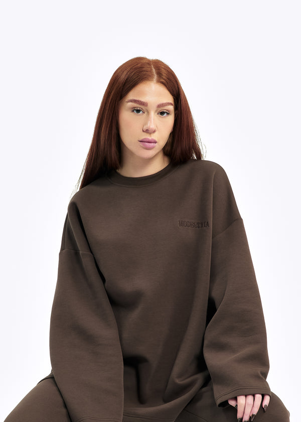 ENSEMBLE CASUAL SWEAT [CHOCO]