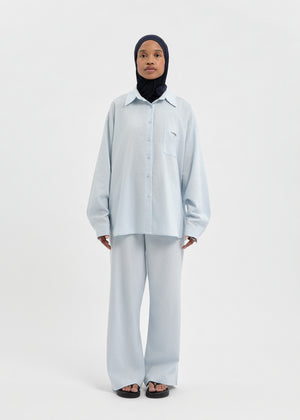 CHEMISE LINEN BLEUE