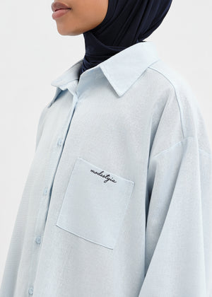 CHEMISE LINEN BLEUE