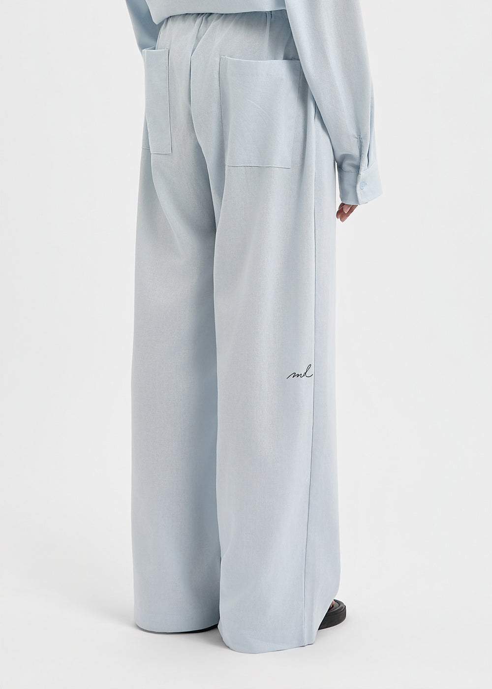 PANTALON LINEN BLEU