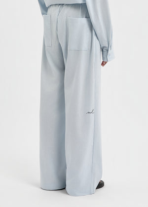PANTALON LINEN BLEU