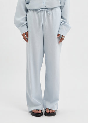 PANTALON LINEN BLEU