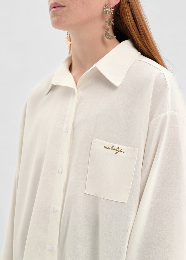 CHEMISE LINEN BLANCHE