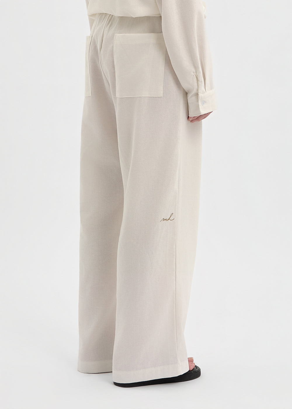 PANTALON LINEN BLANC