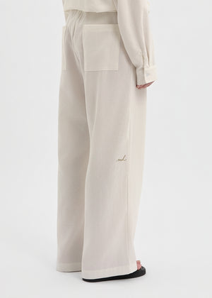 PANTALON LINEN BLANC