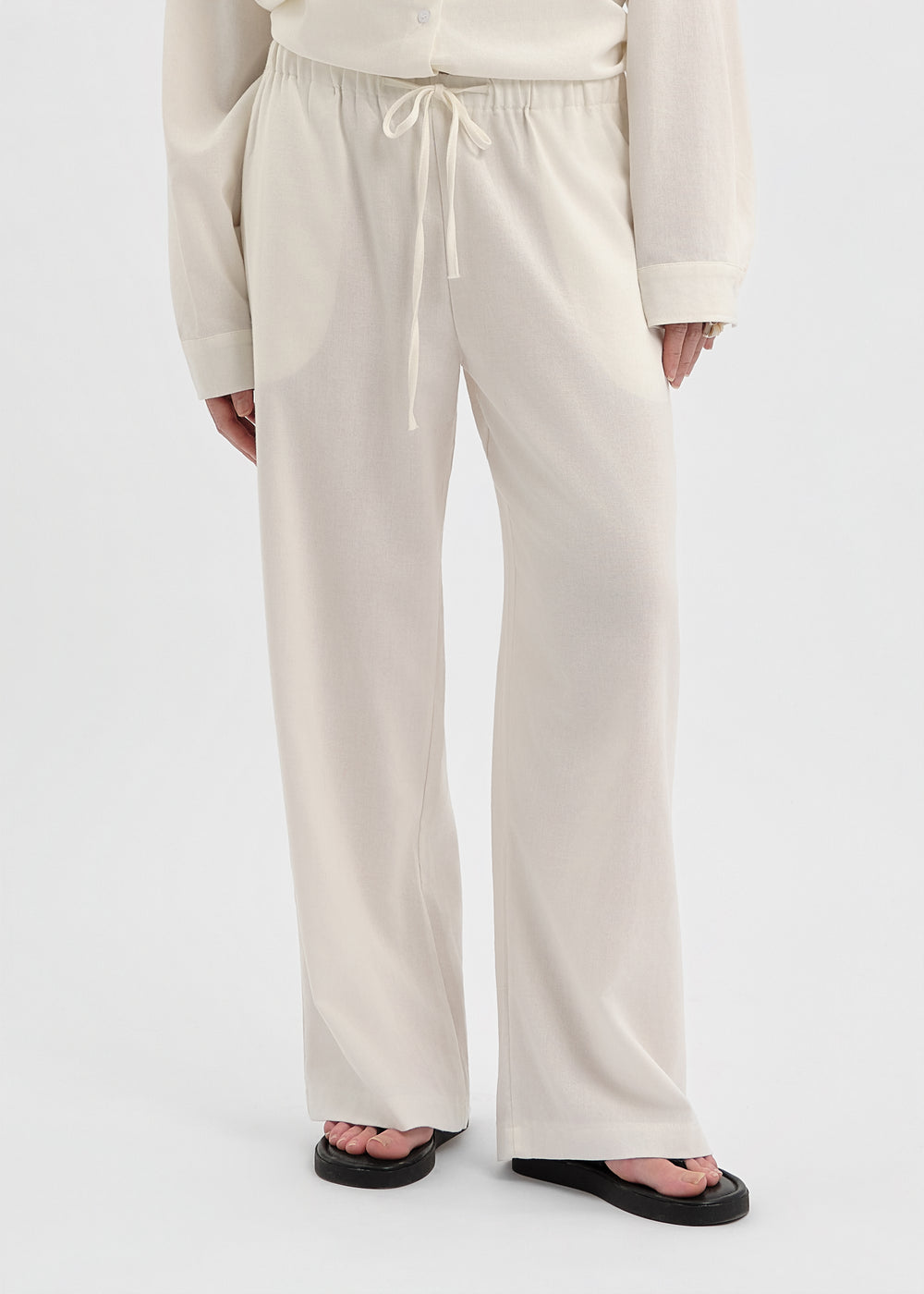 PANTALON LINEN BLANC