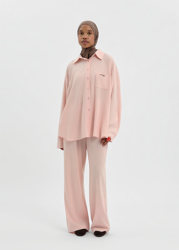 CHEMISE LINEN ROSE