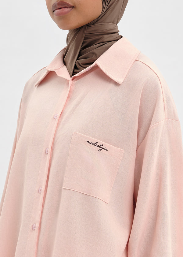 CHEMISE LINEN ROSE