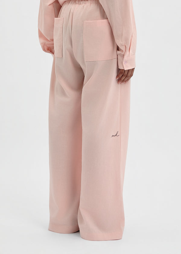 PANTALON LINEN ROSE