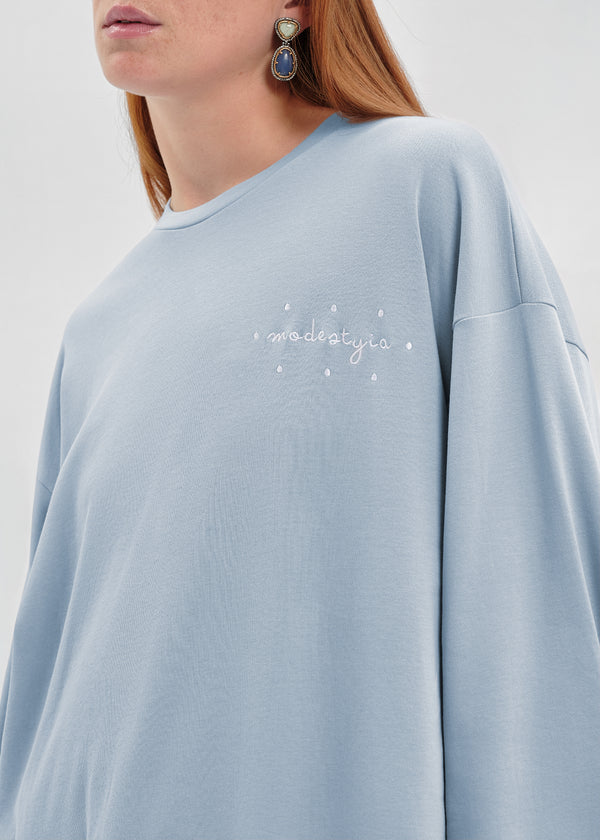 T-SHIRT ESSENTIAL DOT BLEU CIEL