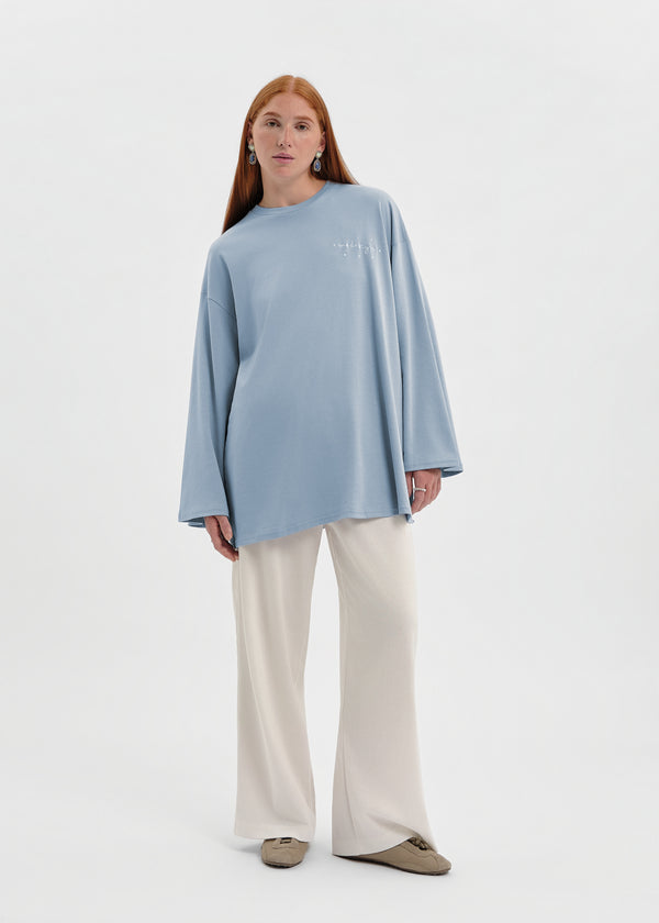 T-SHIRT ESSENTIAL DOT BLEU CIEL