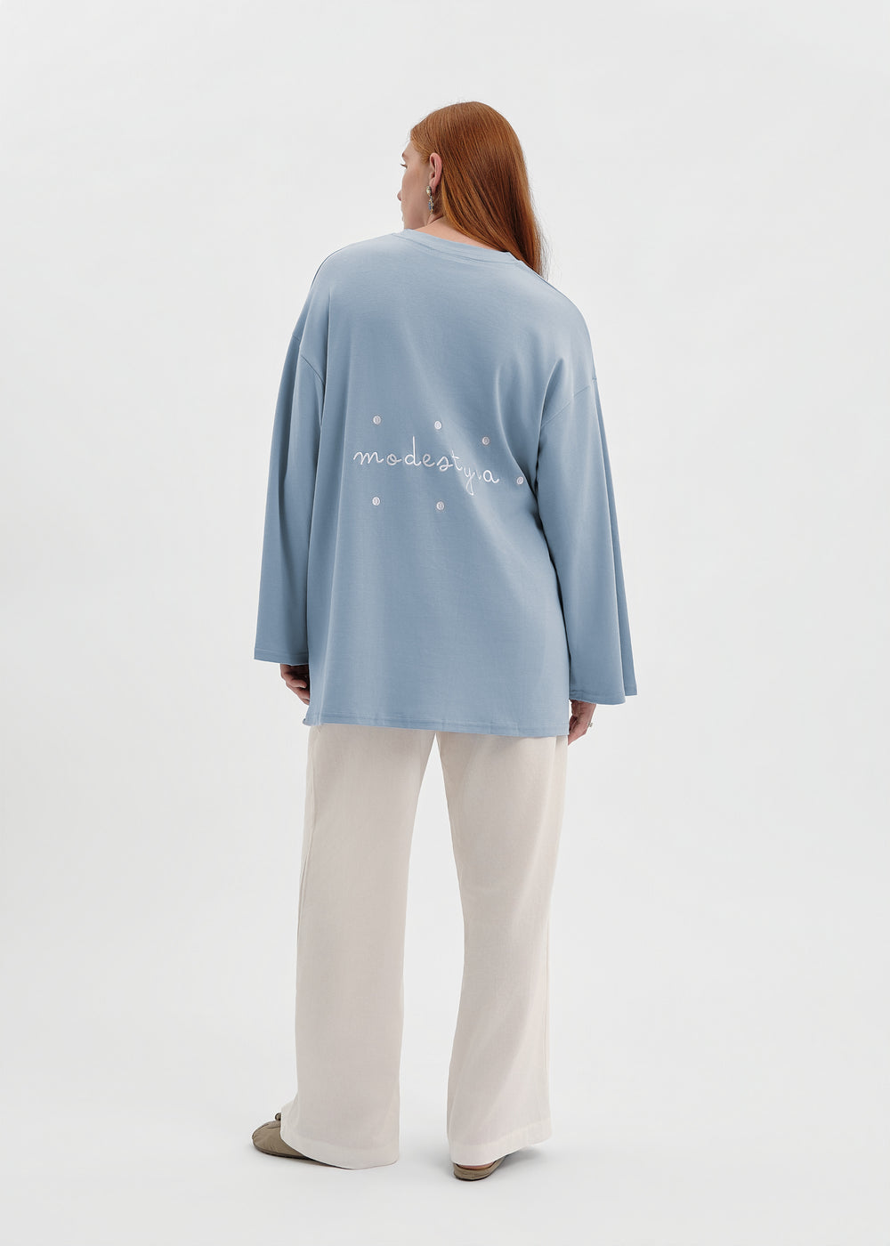 T-SHIRT ESSENTIAL DOT BLEU CIEL