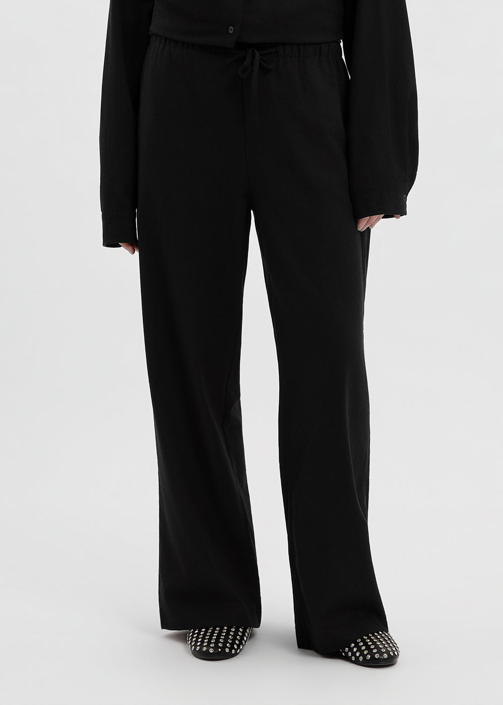 PANTALON LINEN NOIR