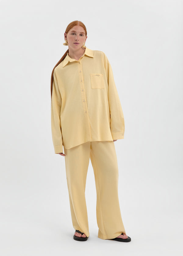CHEMISE LINEN JAUNE