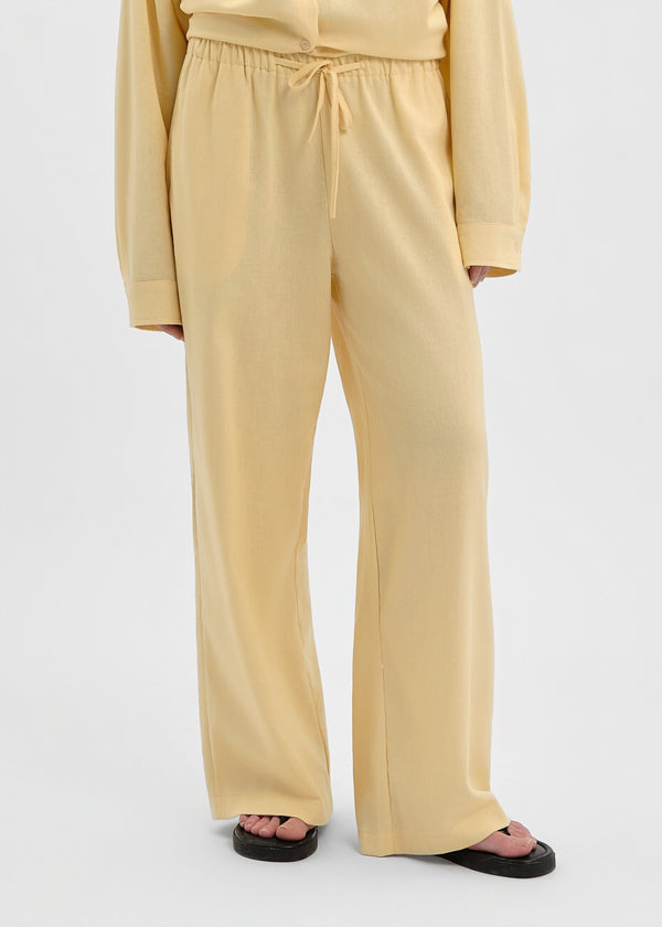 PANTALON LINEN JAUNE